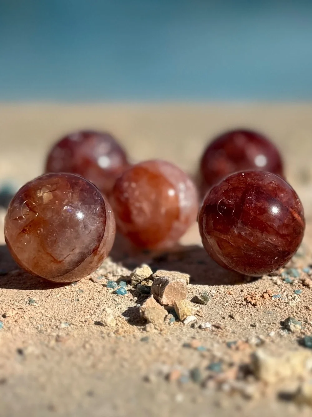 AAA Madagascar Rainbow Fire Quartz Mini Crystal Spheres